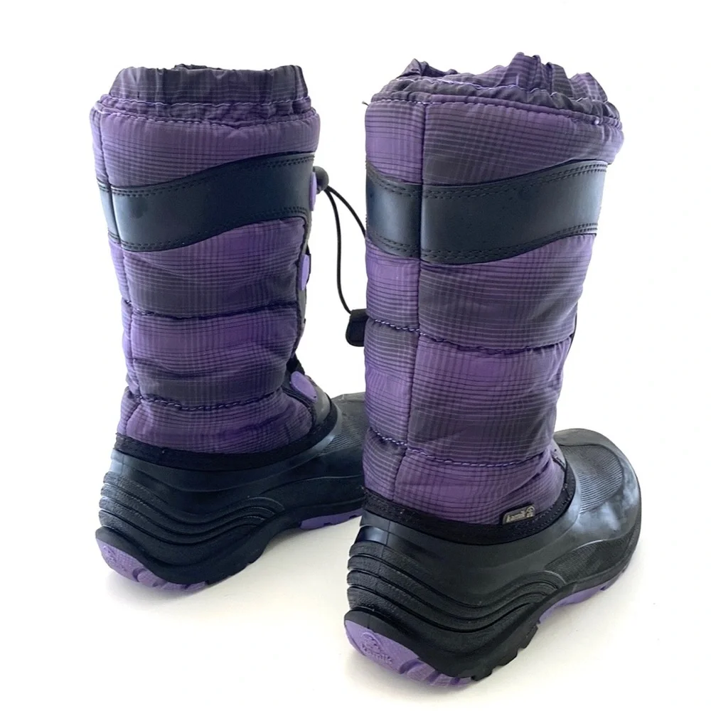 Kamik Big Girl Youth Purple Moonracer Winter Boots SZ 4 (Boots Only)